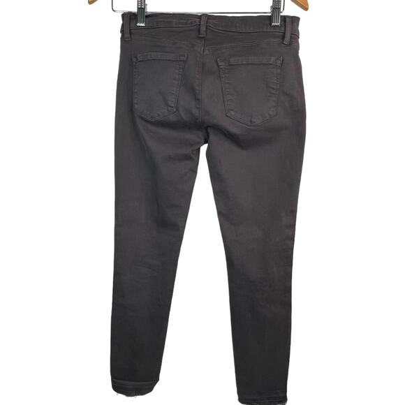 J Brand Frayed Distressed Black Skinny Jeans 27 - Picture 4 of 12